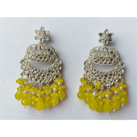 Yellow Royale Chandbali Earrings