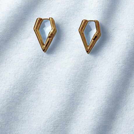 Oxidized Silver Emerald Green Stone Leaf Jhumkas