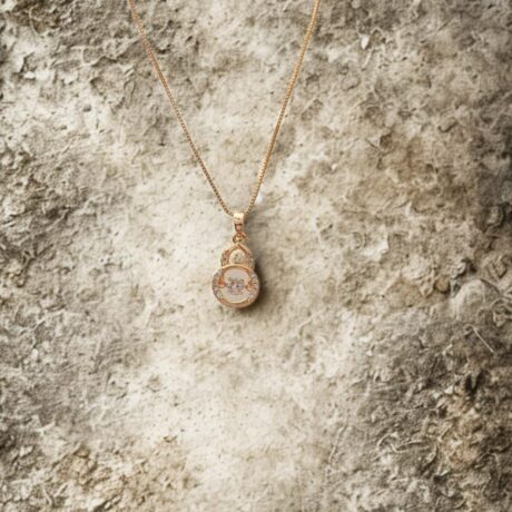 Rose Glow Double Halo Pendant