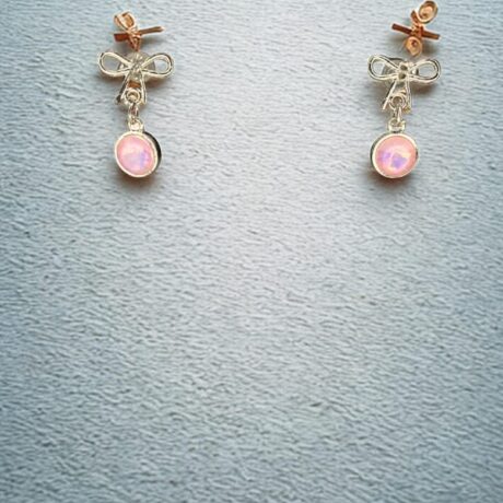 Oxidized Silver Emerald Green Stone Leaf Jhumkas