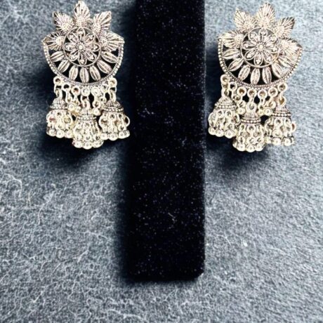 Charming Whimsy: Gold-Toned Crystal Butterfly Drop Earrings