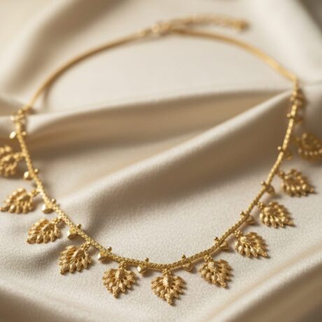 Heritage Leaf Charm Gold Necklace